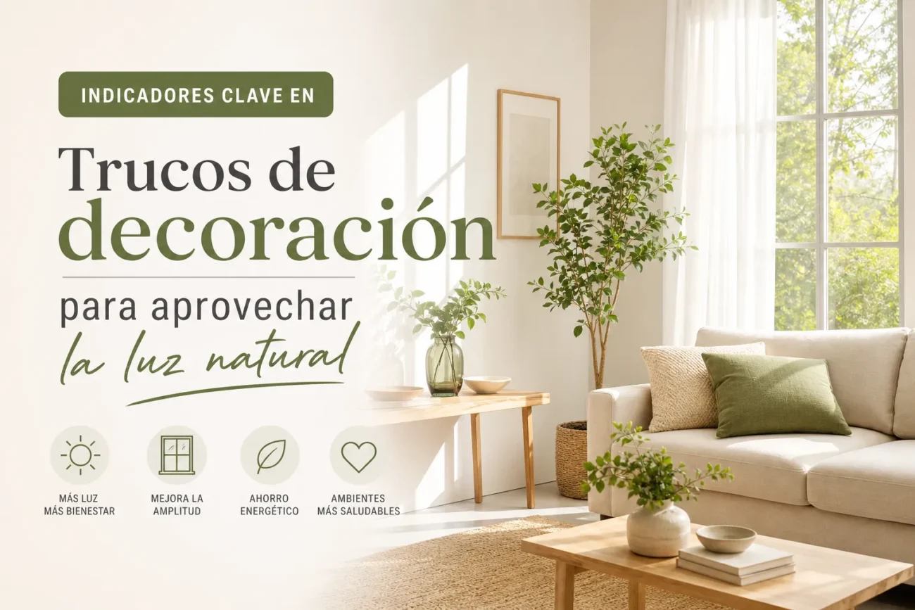 indicadores clave en Trucos de decoración para aprovechar la luz natural