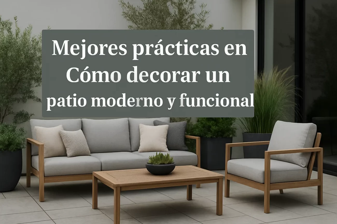 mejores prácticas en Cómo decorar un patio moderno y funcional