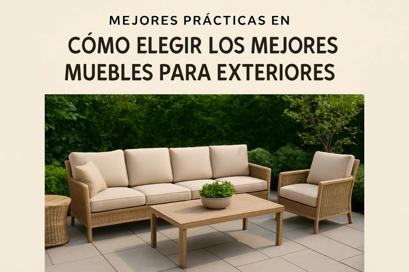 mejores prácticas en Cómo elegir los mejores muebles para exteriores