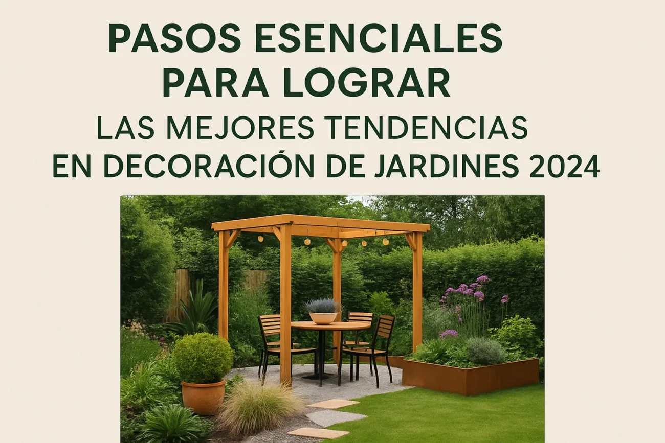 pasos esenciales para lograr Las mejores tendencias en decoración de jardines 2024