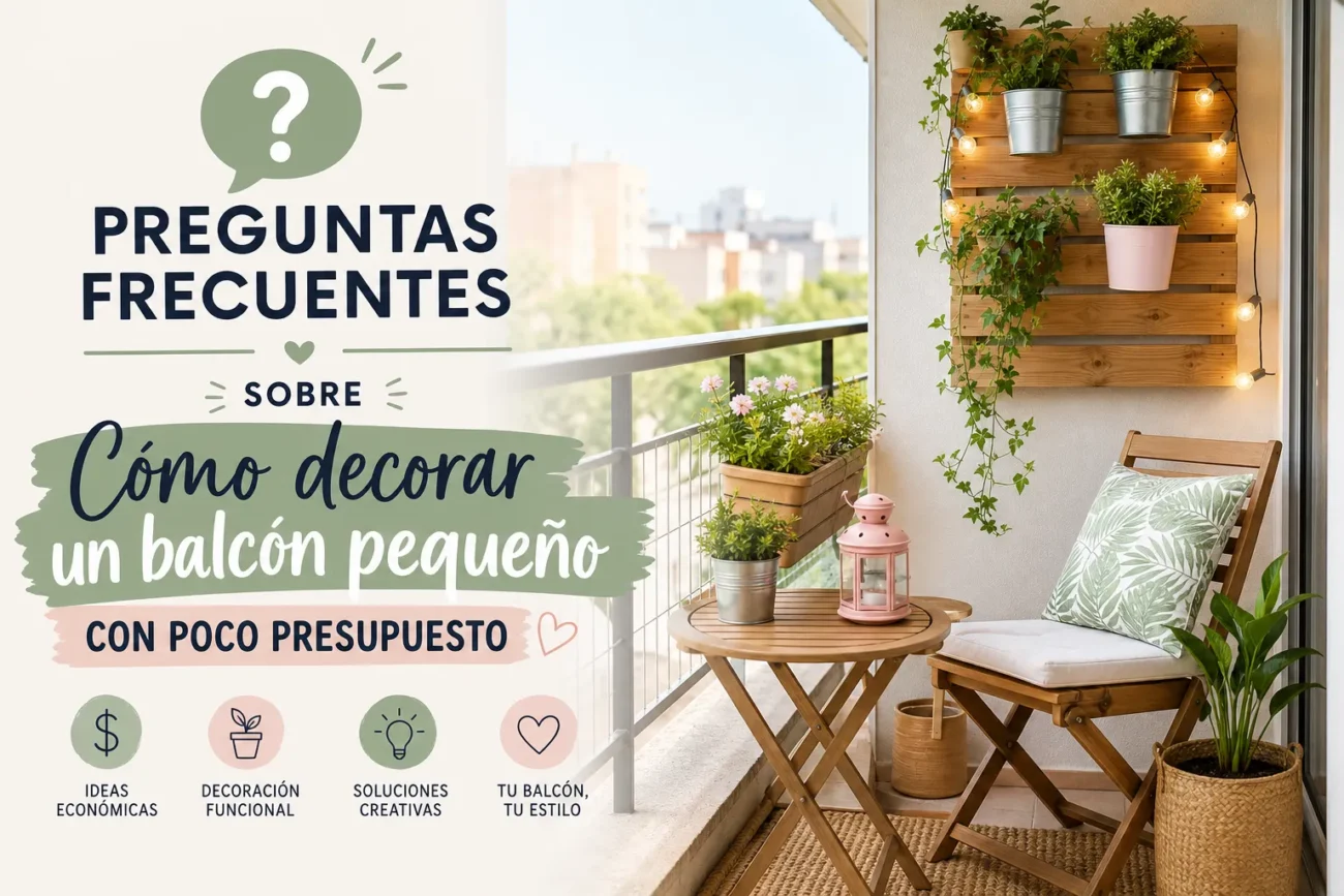 preguntas frecuentes sobre Cómo decorar un balcón pequeño con poco presupuesto