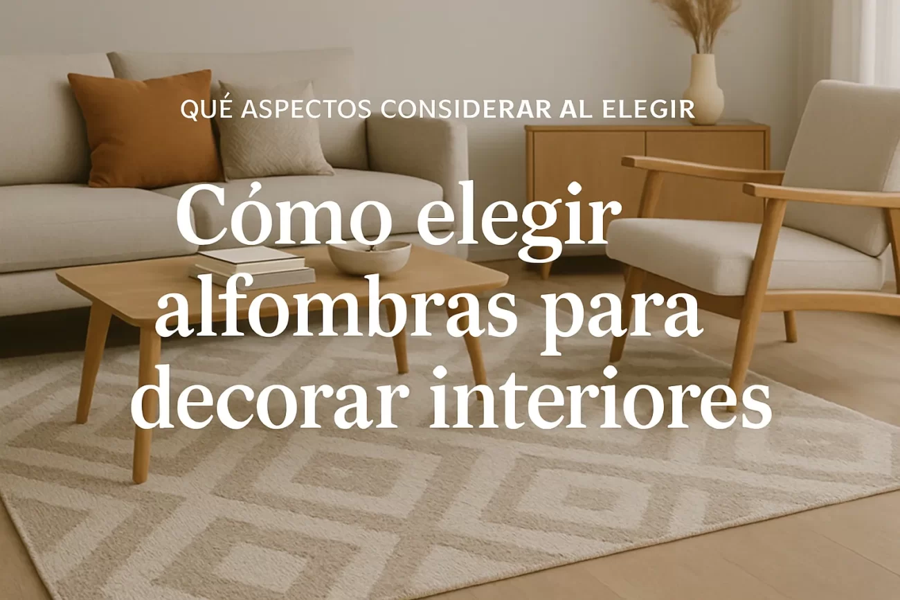 qué aspectos considerar al elegir muebles para Cómo elegir alfombras para decorar interiores
