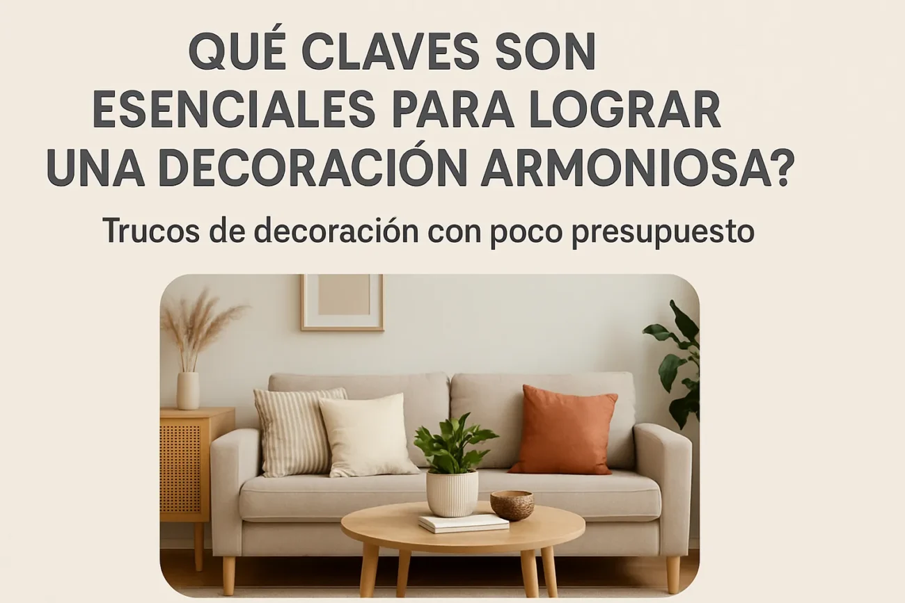 qué claves son esenciales para lograr una decoración armoniosa Trucos de decoración con poco presupuesto