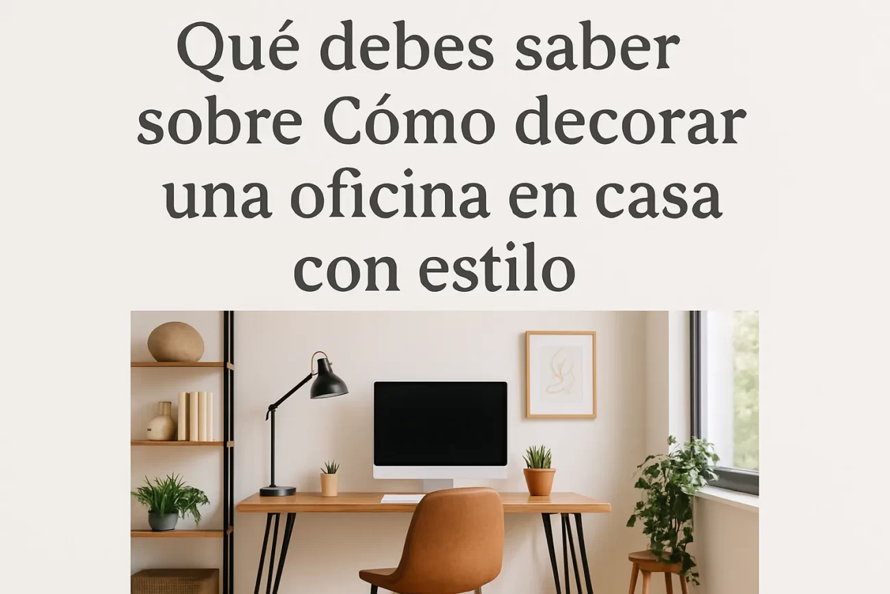 qué debes saber sobre Cómo decorar una oficina en casa con estilo