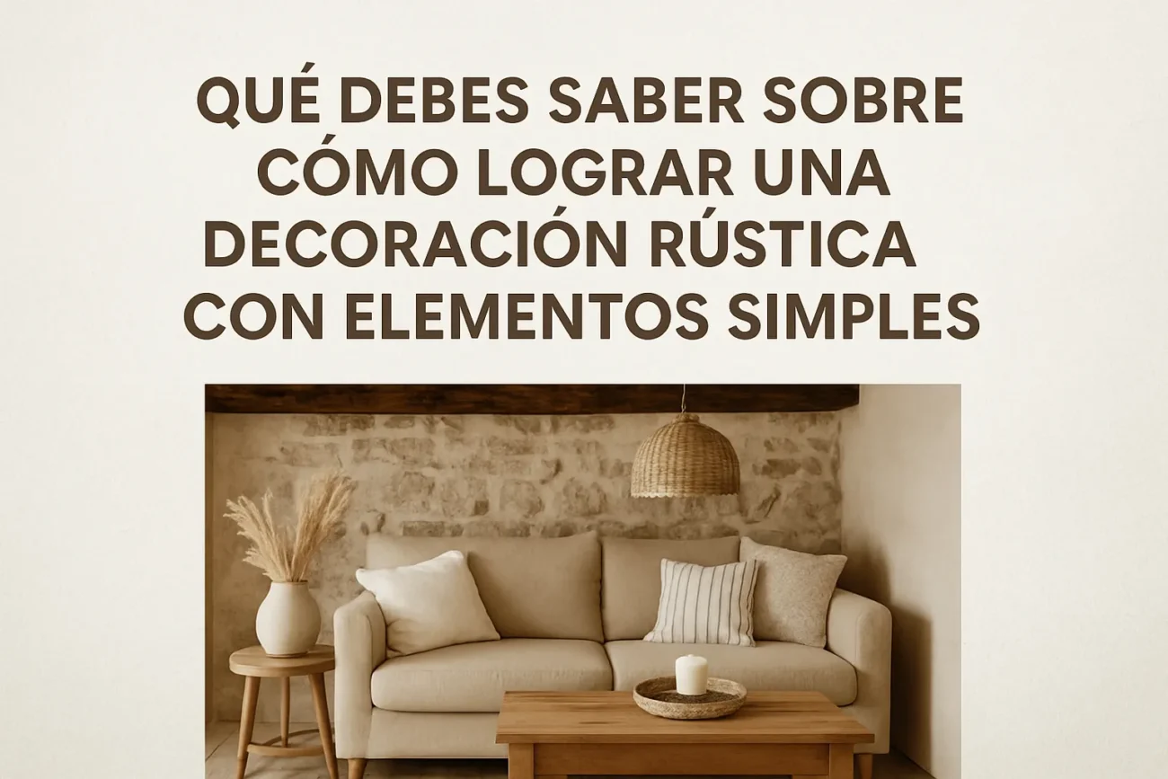qué debes saber sobre Cómo lograr una decoración rústica con elementos simples