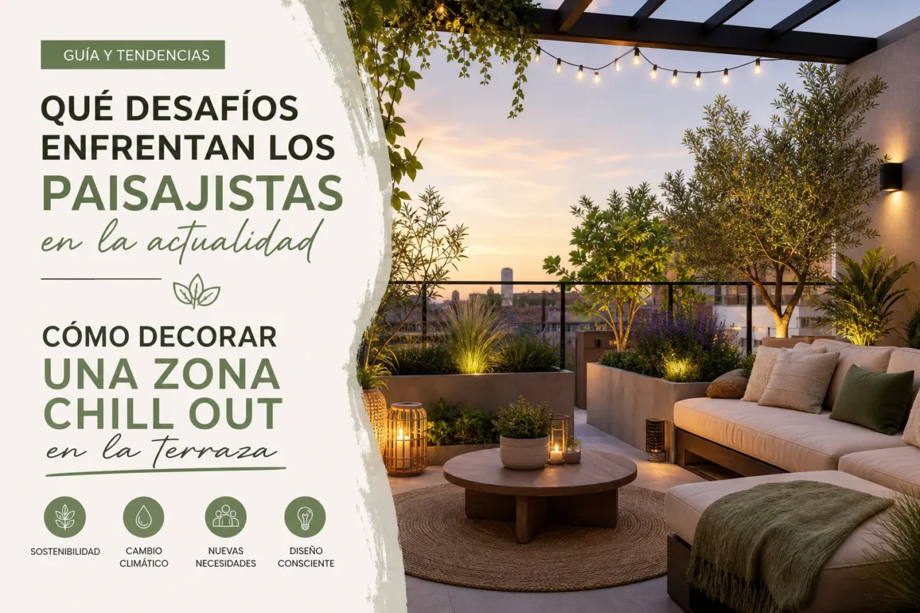 qué desafíos enfrentan los paisajistas en la actualidad Cómo decorar una zona chill out en la terraza