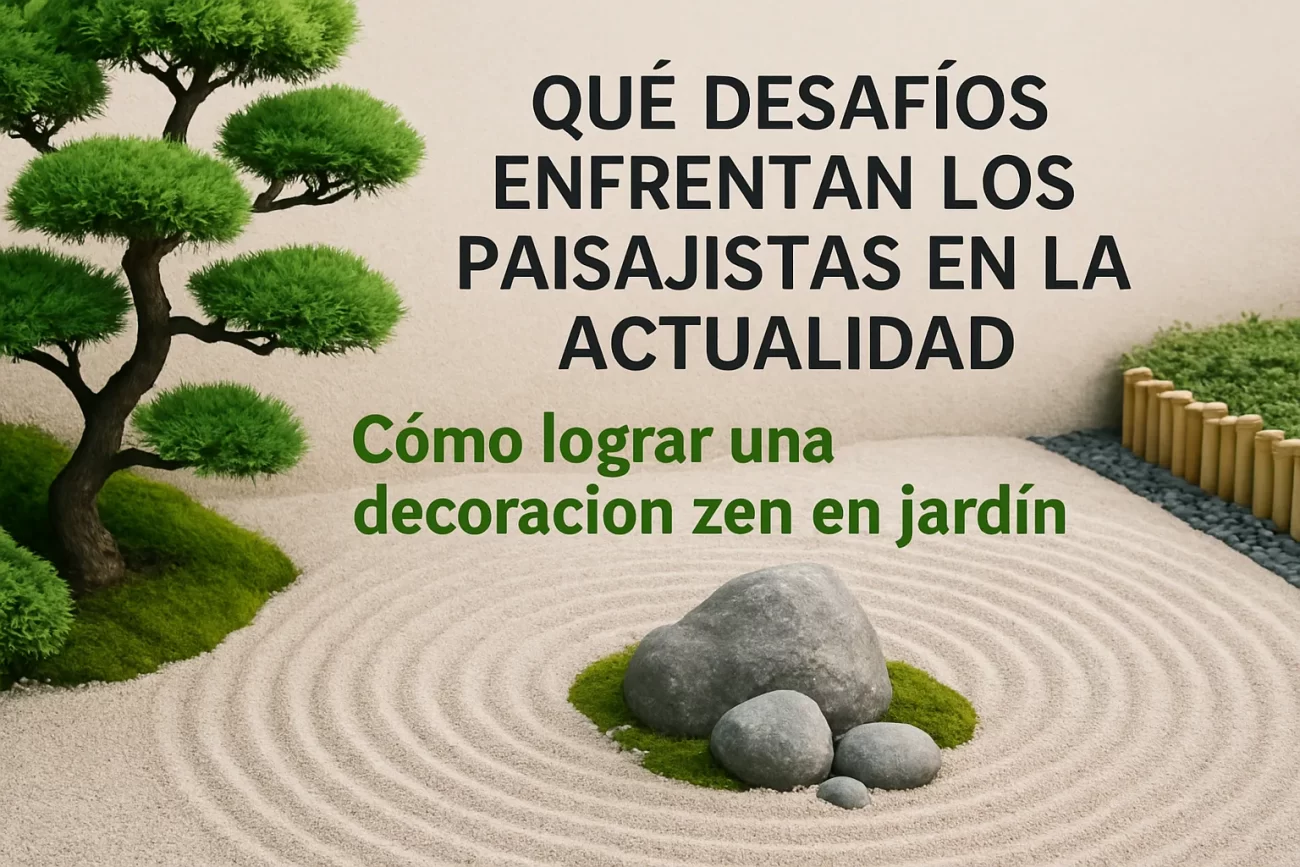 qué desafíos enfrentan los paisajistas en la actualidad Cómo lograr una decoración zen en el jardín