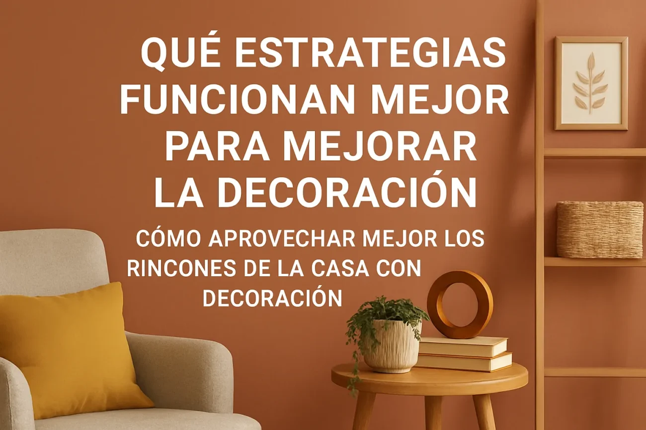 qué estrategias funcionan mejor para mejorar la decoración Cómo aprovechar mejor los rincones de la casa con decoración