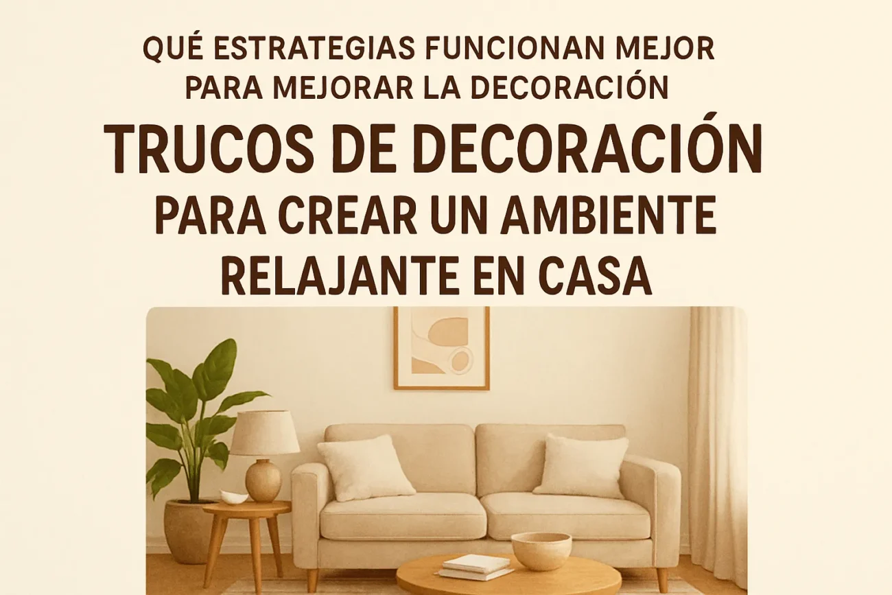 qué estrategias funcionan mejor para mejorar la decoración Trucos de decoración para crear un ambiente relajante en casa
