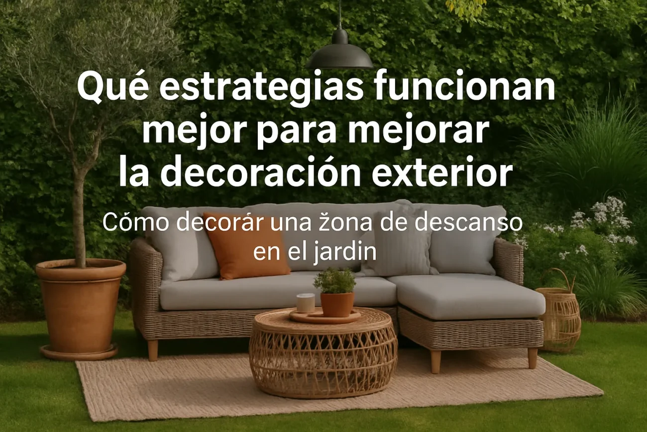 qué estrategias funcionan mejor para mejorar la decoración exterior Cómo decorar una zona de descanso en el jardín