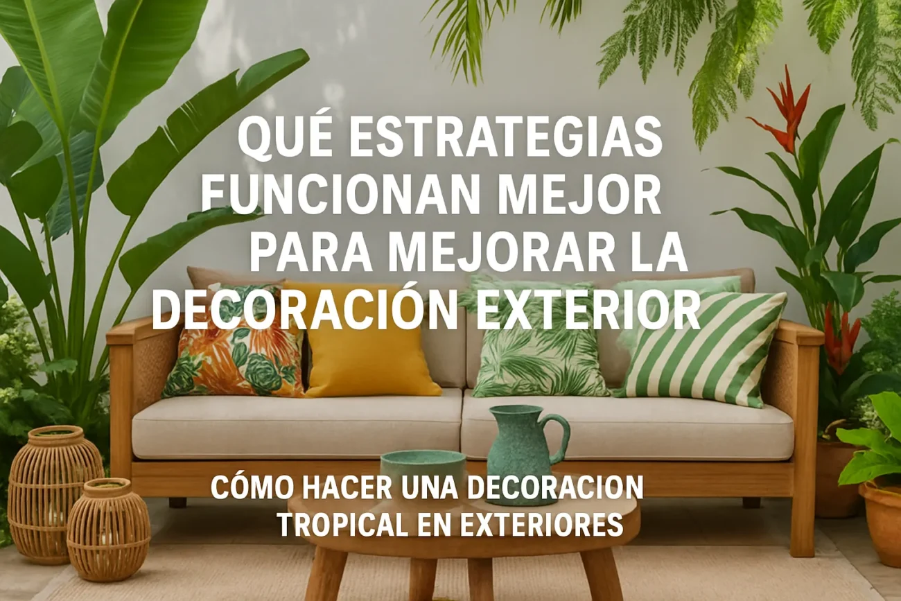 qué estrategias funcionan mejor para mejorar la decoración exterior Cómo hacer una decoración tropical en exteriores