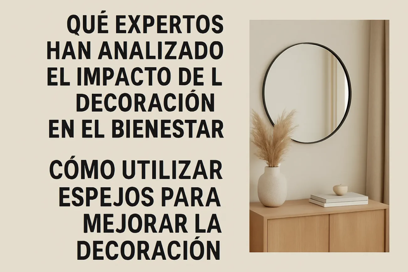 qué expertos han analizado el impacto de la decoración en el bienestar Cómo utilizar espejos para mejorar la decoración
