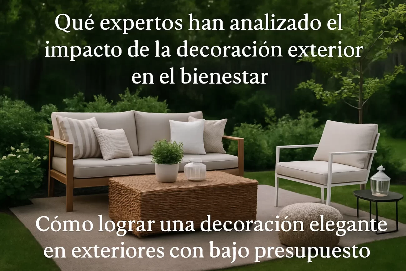 qué expertos han analizado el impacto de la decoración exterior en el bienestar Cómo lograr una decoración elegante en exteriores con bajo presupuesto