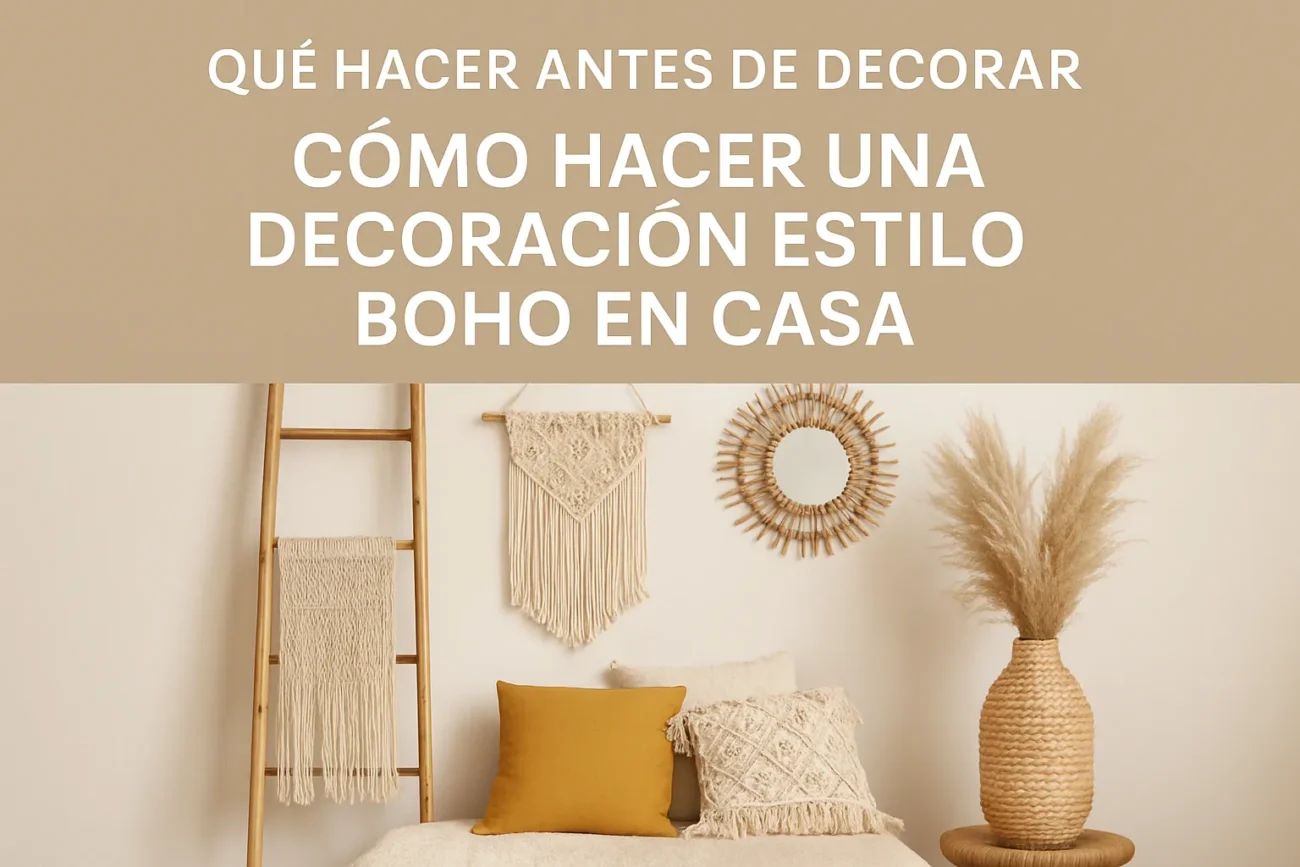 qué hacer antes de decorar Cómo hacer una decoración estilo boho en casa