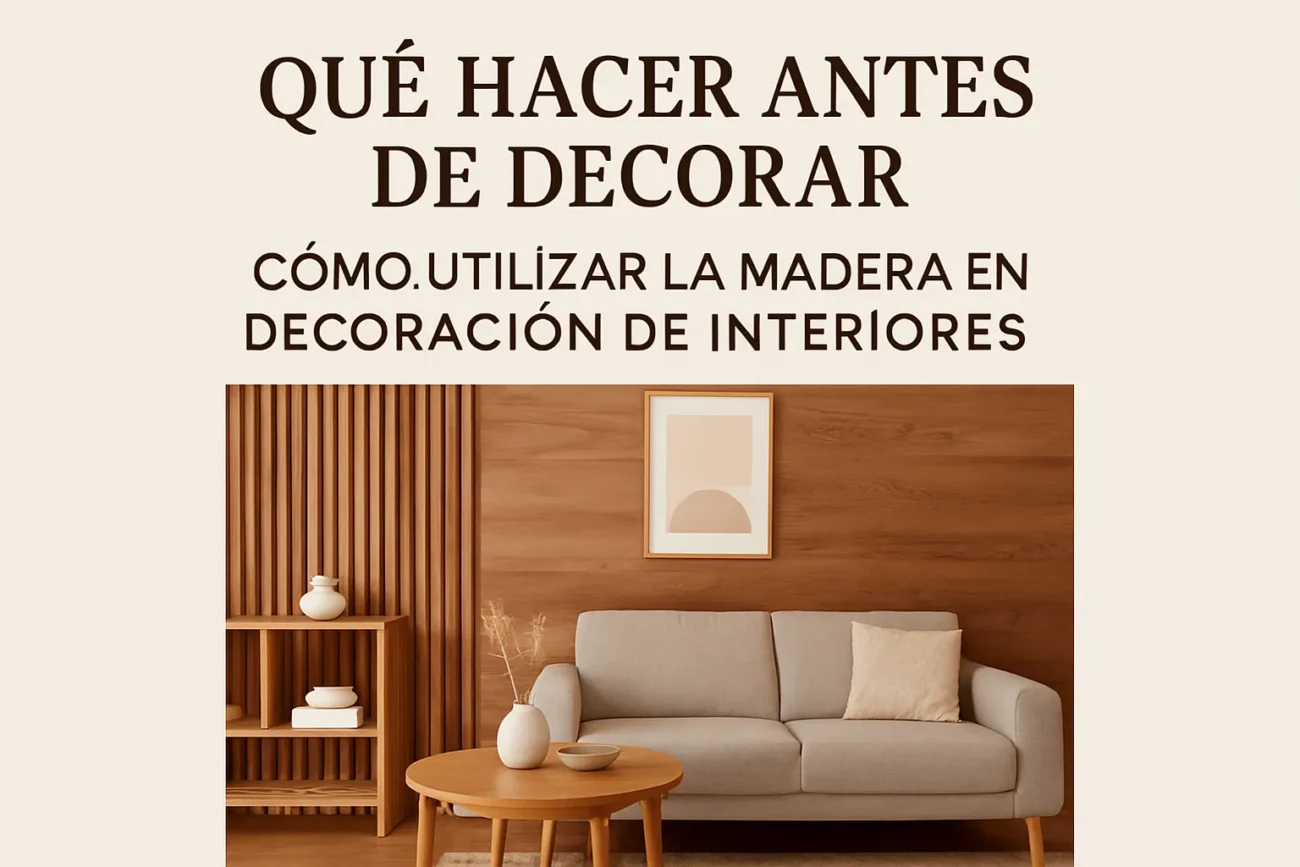 qué hacer antes de decorar Cómo utilizar la madera en la decoración de interiores