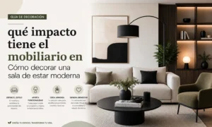 qué impacto tiene el mobiliario en Cómo decorar una sala de estar moderna