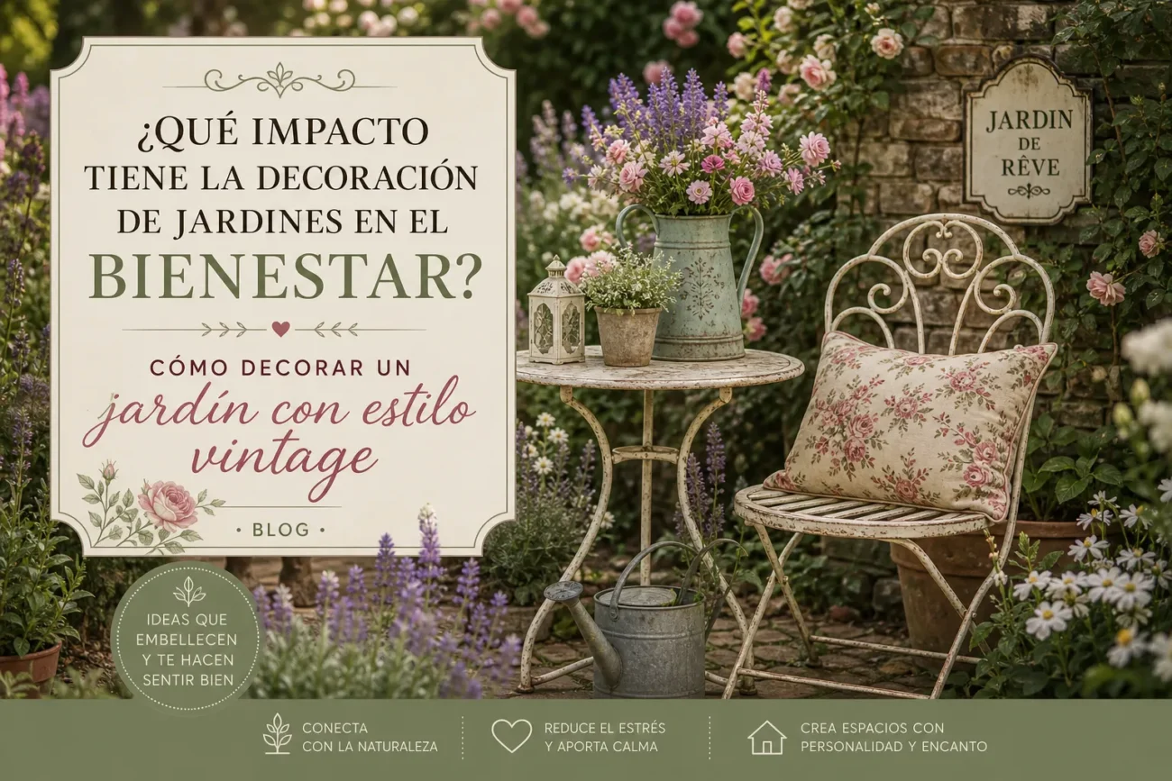 qué impacto tiene la decoración de jardines en el bienestar Cómo decorar un jardín con estilo vintage