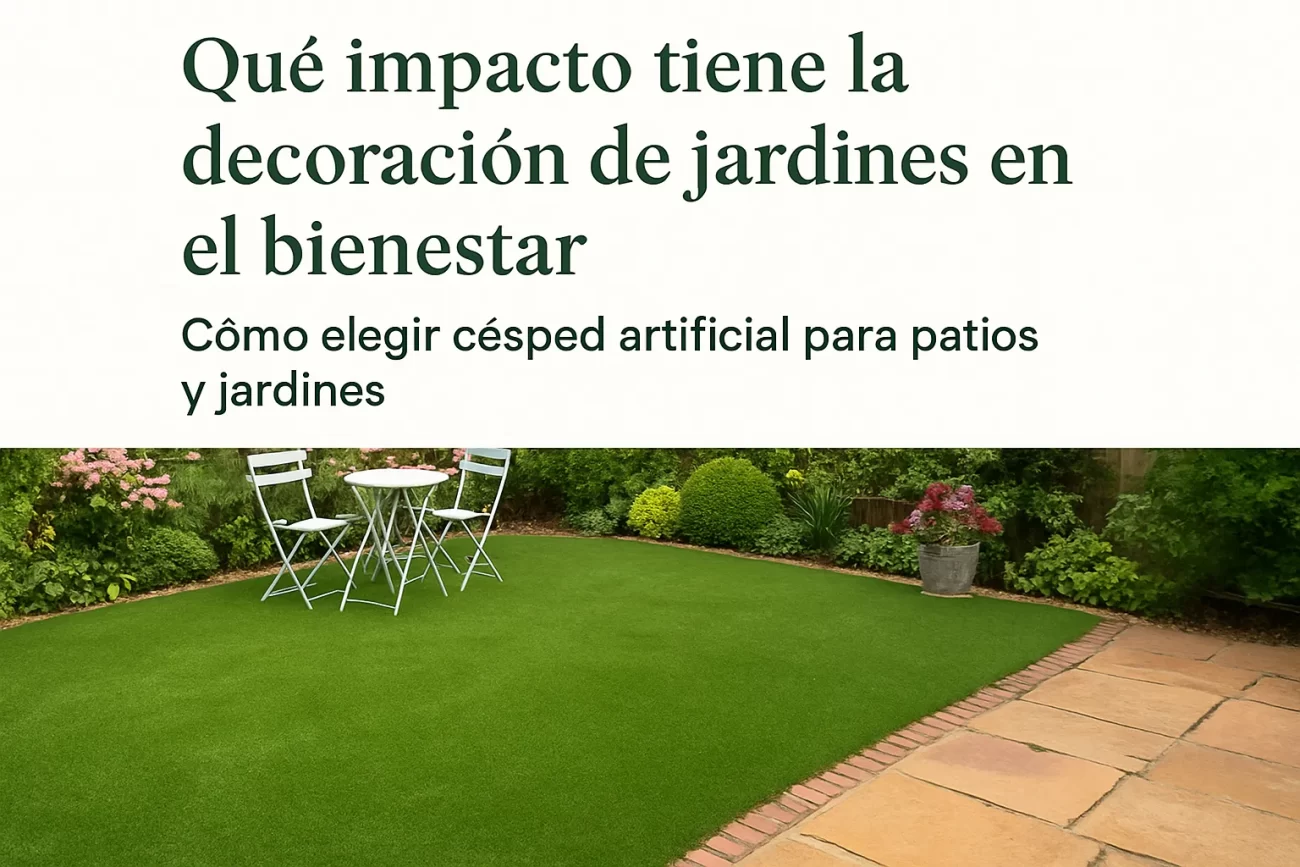 qué impacto tiene la decoración de jardines en el bienestar Cómo elegir césped artificial para patios y jardines