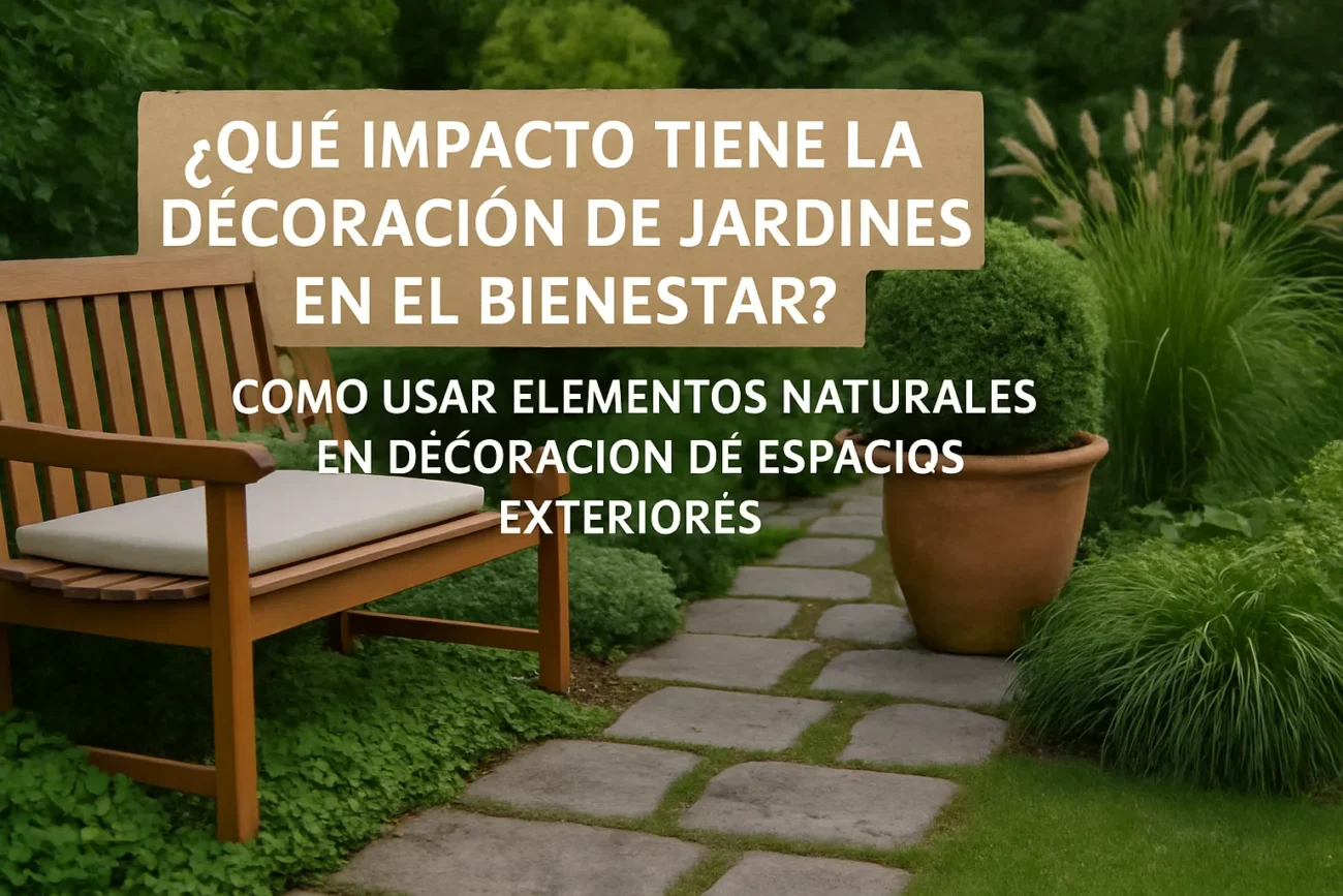 qué impacto tiene la decoración de jardines en el bienestar Cómo usar elementos naturales en la decoración de espacios exteriores