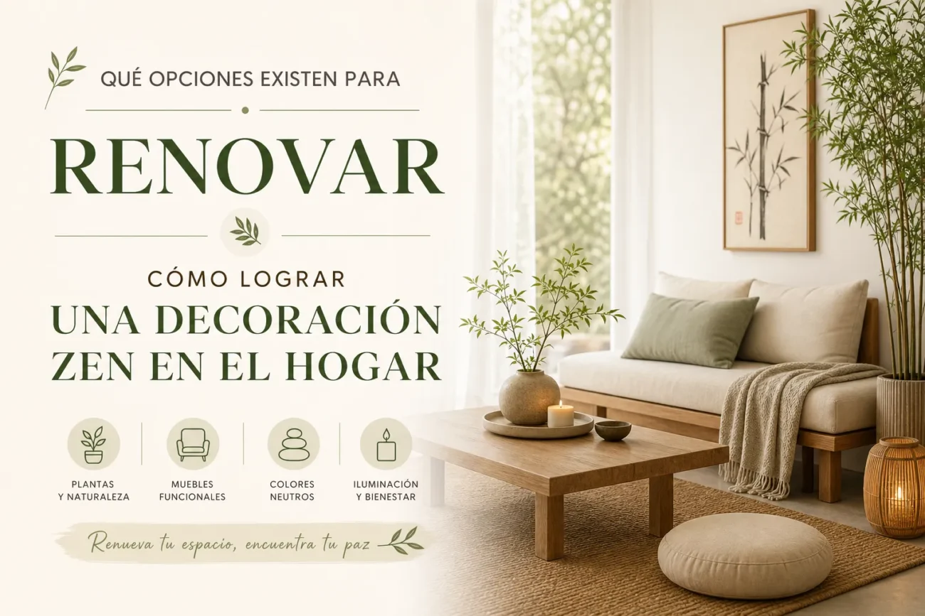 qué opciones existen para renovar Cómo lograr una decoración zen en el hogar