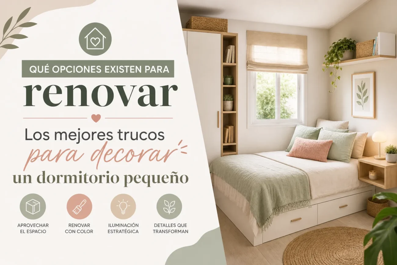 qué opciones existen para renovar Los mejores trucos para decorar un dormitorio pequeño