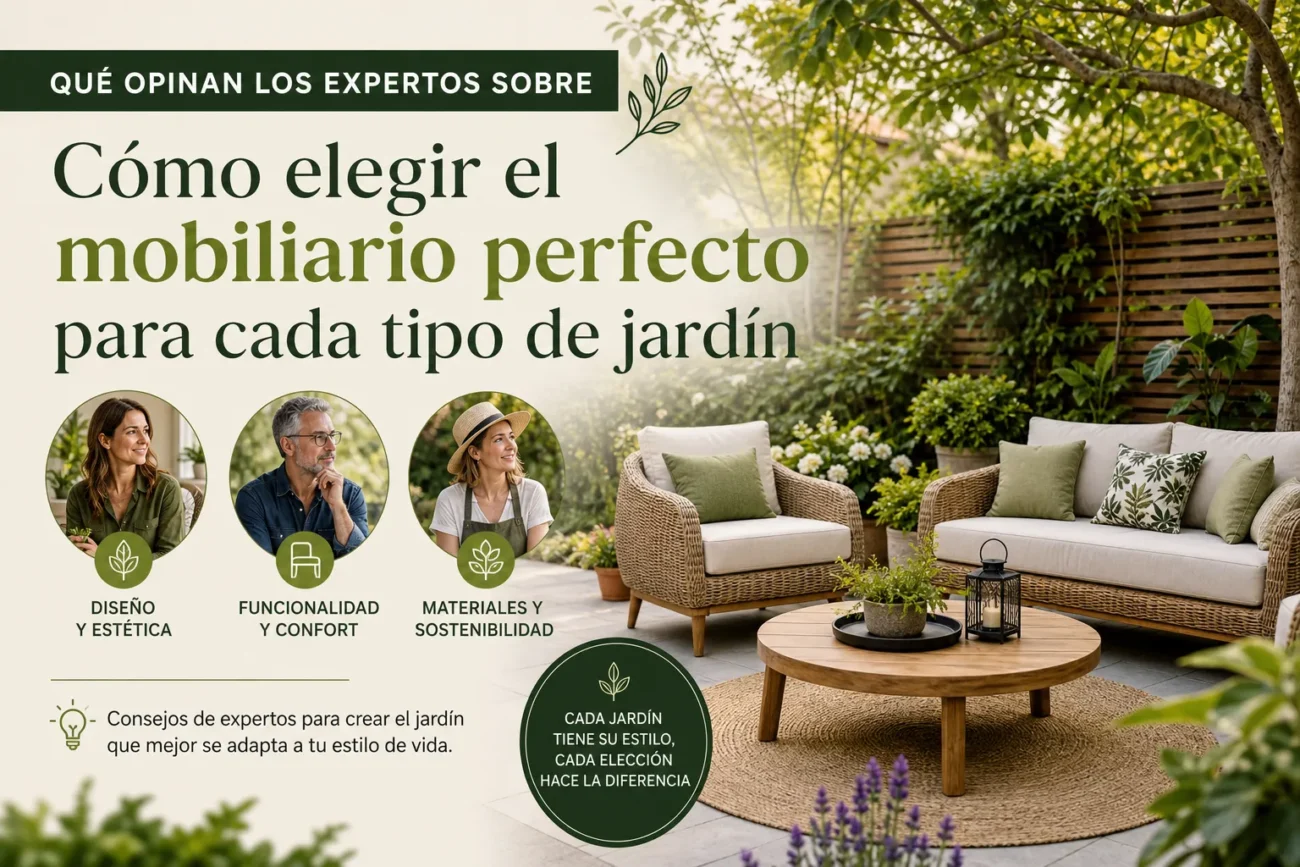 qué opinan los expertos sobre Cómo elegir el mobiliario perfecto para cada tipo de jardín
