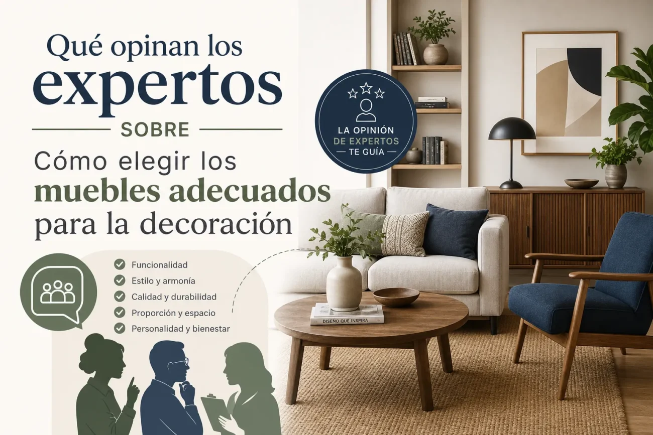 qué opinan los expertos sobre Cómo elegir los muebles adecuados para la decoración