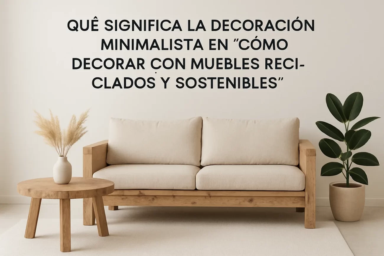 qué significa la decoración minimalista en Cómo decorar con muebles reciclados y sostenibles