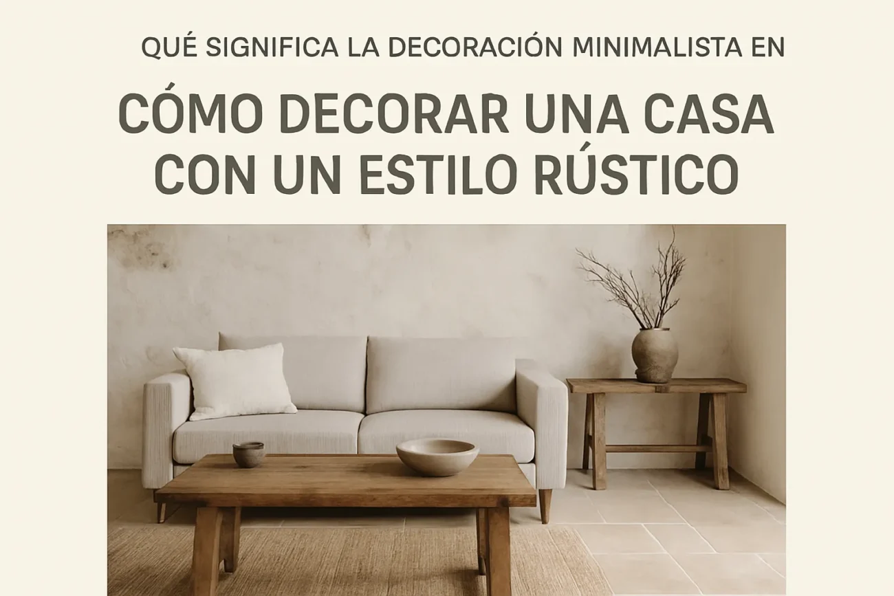 qué significa la decoración minimalista en Cómo decorar una casa con un estilo rústico