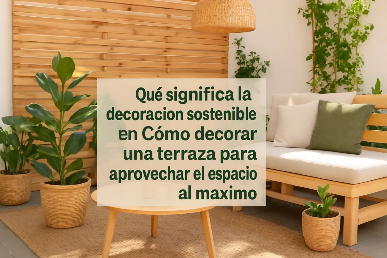 qué significa la decoración sostenible en Cómo decorar una terraza para aprovechar el espacio al máximo