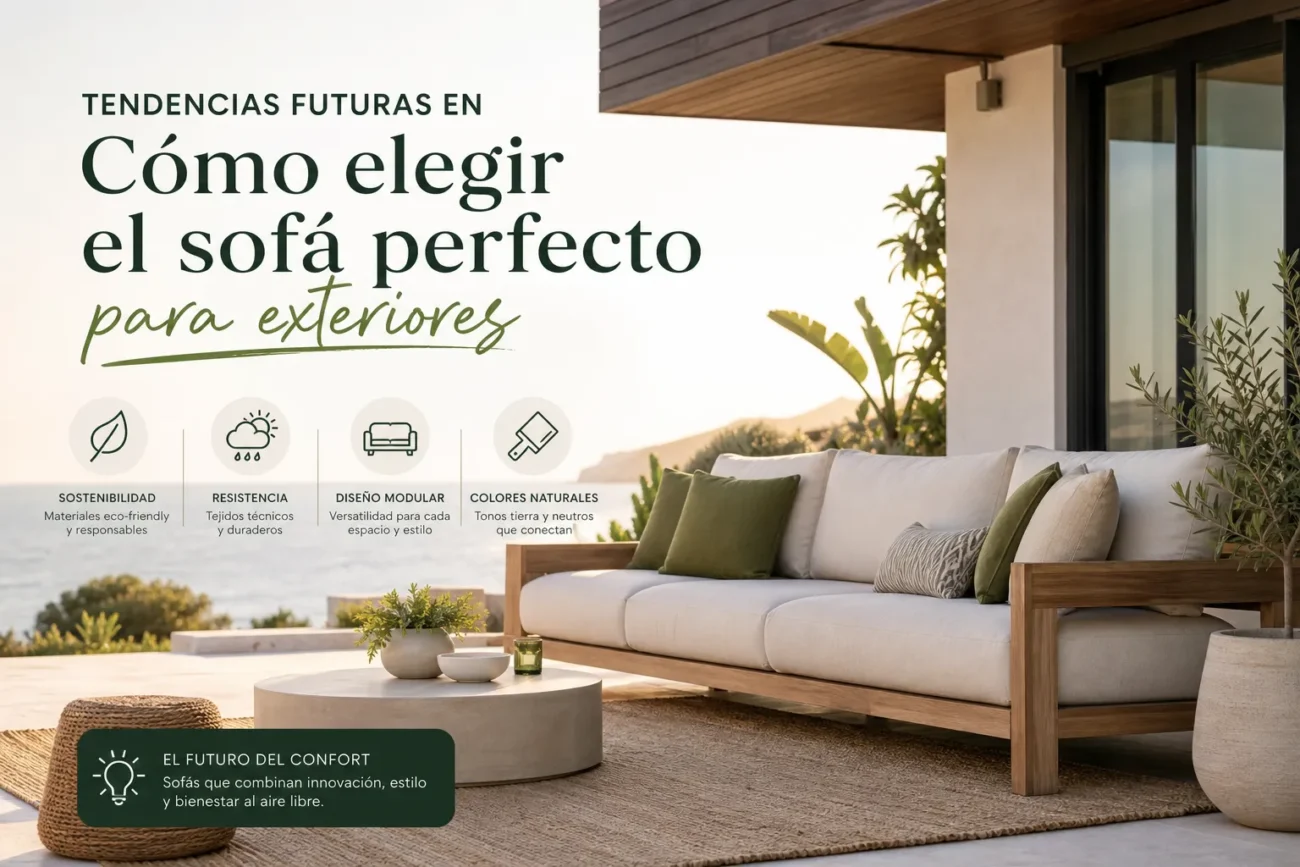 tendencias futuras en Cómo elegir el sofá perfecto para exteriores