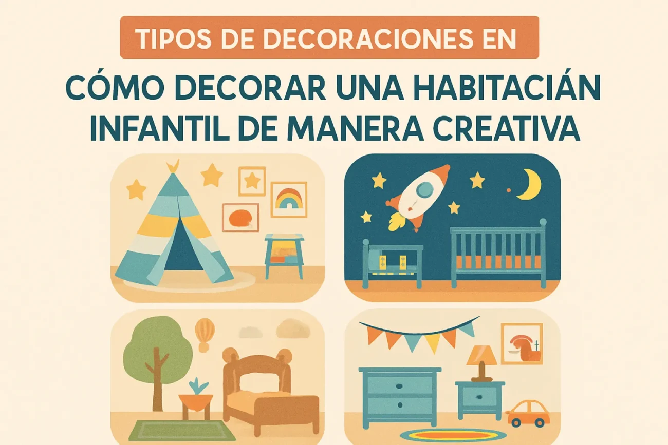 tipos de decoraciones en Cómo decorar una habitación infantil de manera creativa