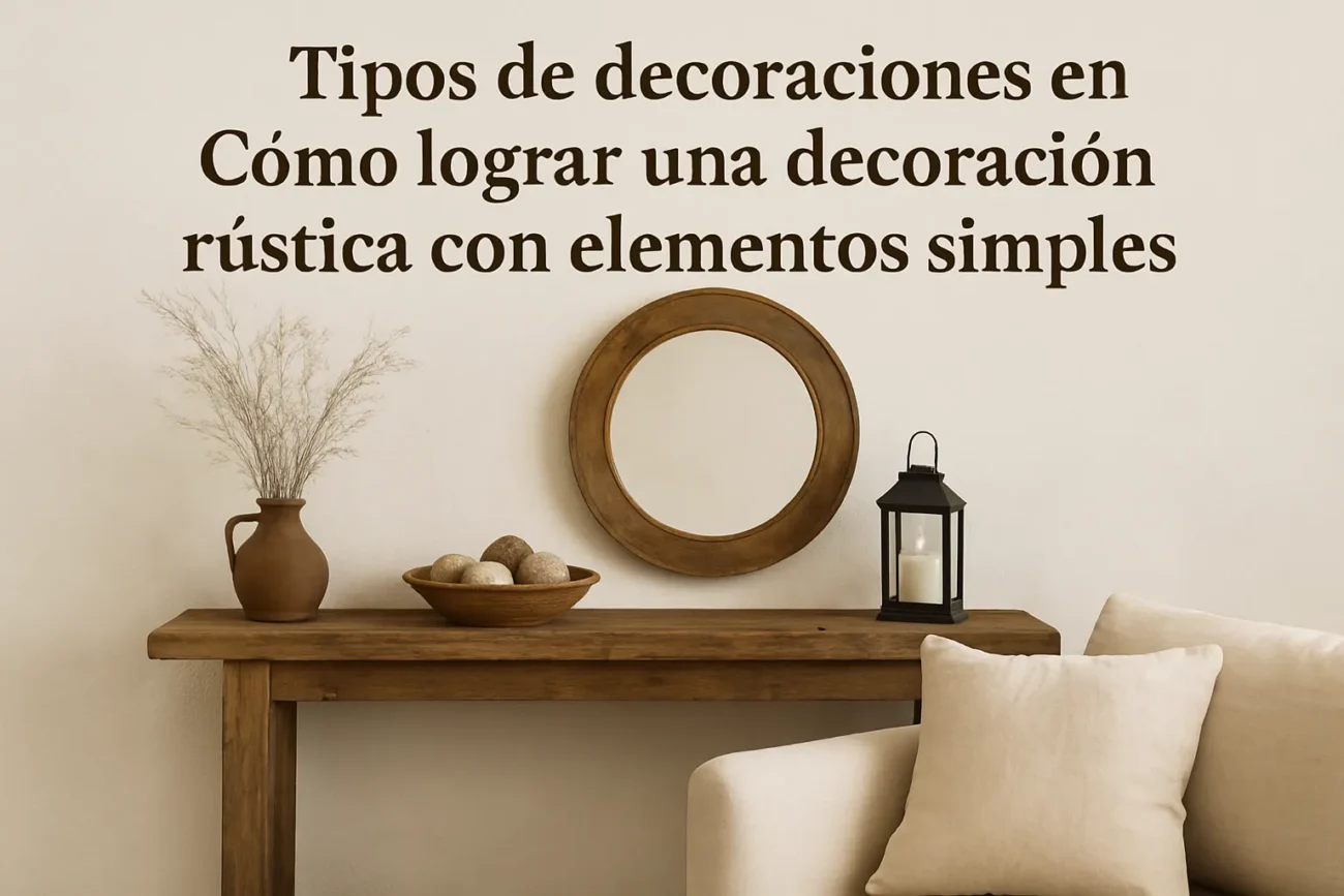tipos de decoraciones en Cómo lograr una decoración rústica con elementos simples