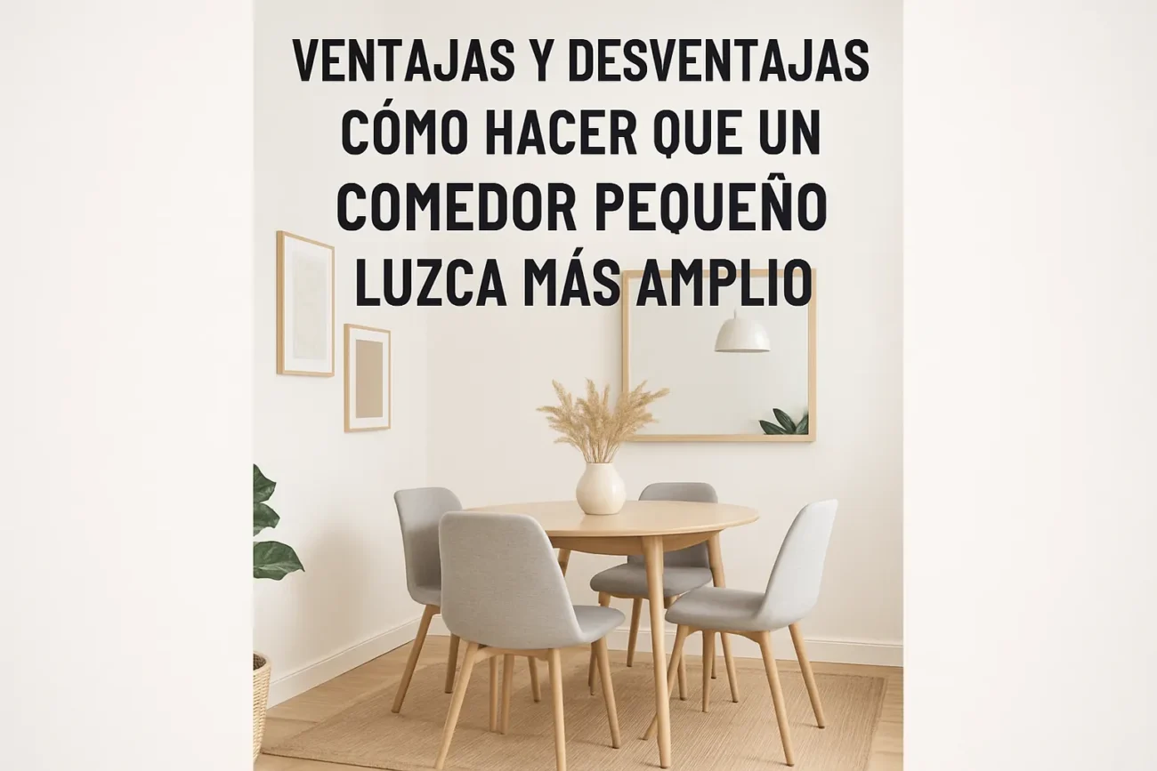 ventajas y desventajas de Cómo hacer que un comedor pequeño luzca más amplio
